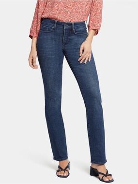 NYDJ Marilyn straight jeans lift tuck technology plus size 22W NWOT dark wash
